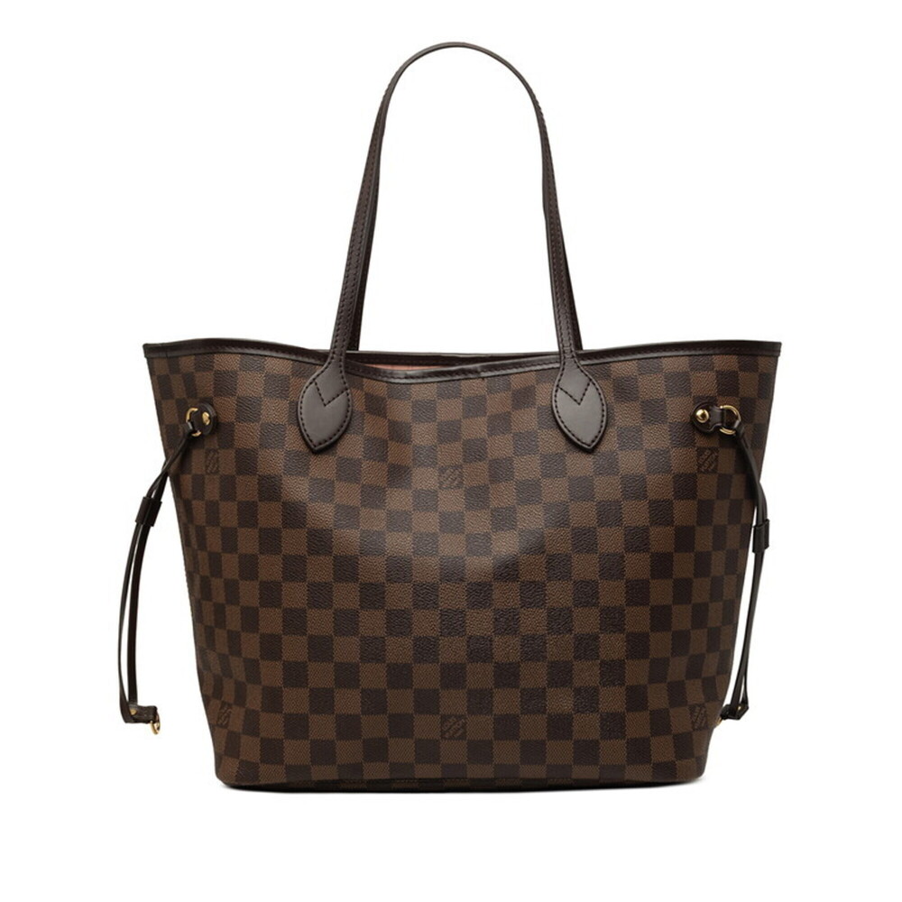 Louis Vuitton Monogram Neverfull MM Tote Bag Shoulder N41603 Brown Rose Balle...